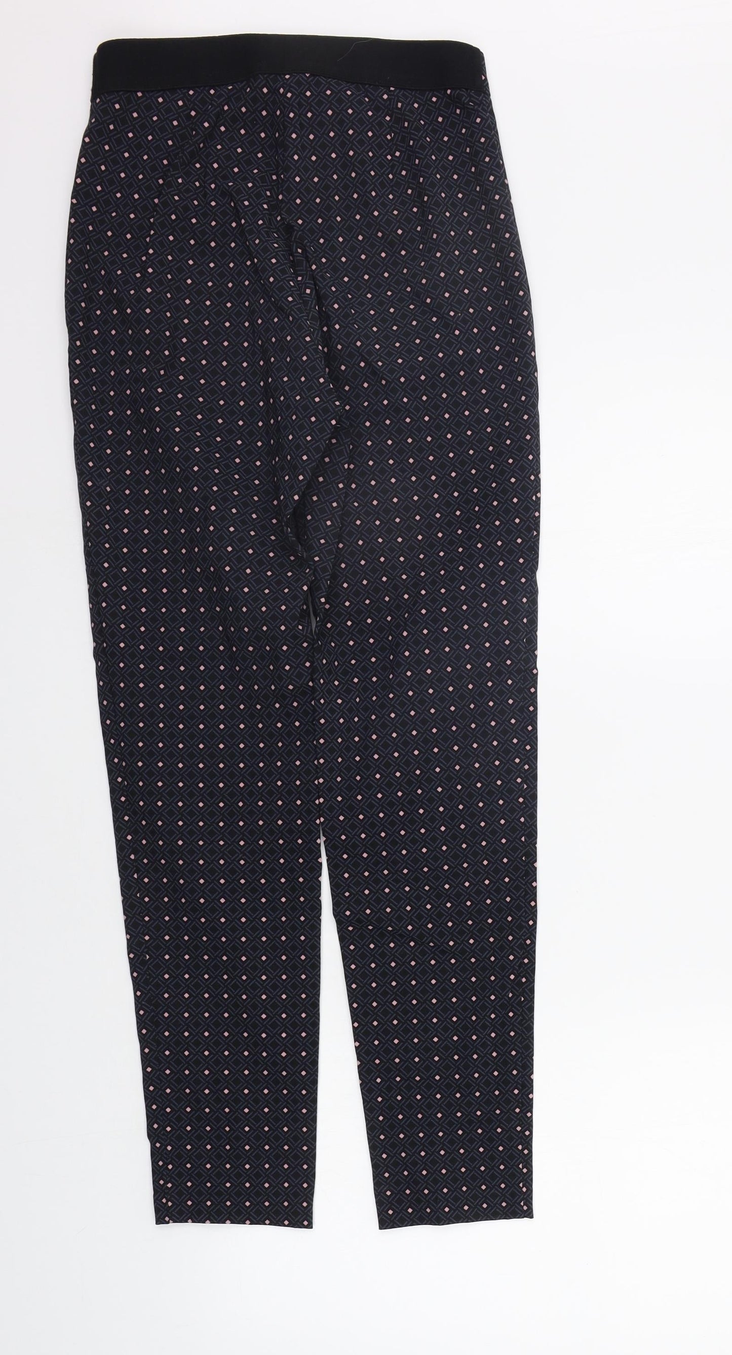 F&F Womens Blue Polka Dot  Jegging Leggings Size 8 L28 in - Elasticated Waist