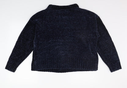 Womens UK Size L Marks and Spencer Blue Pullover Jumper