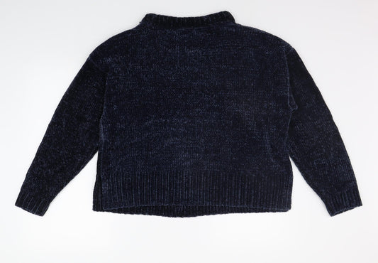 Womens UK Size L Marks and Spencer Blue Pullover Jumper