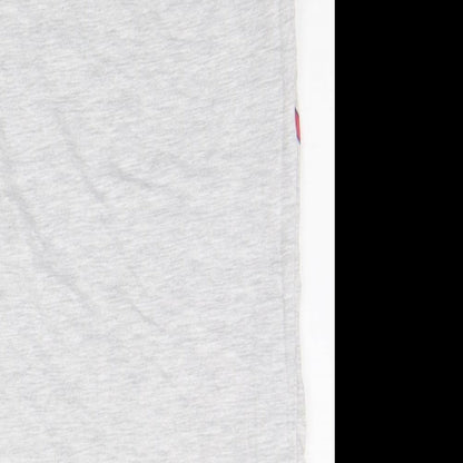 lina pink Girls Grey   Basic Tank Size 8 Years  - details on chest