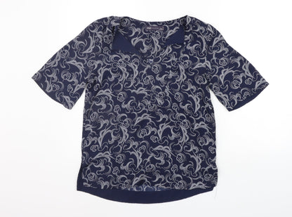 Womens UK Size 6 Marks and Spencer Blue Basic Blouse