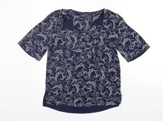 Womens UK Size 6 Marks and Spencer Blue Basic Blouse