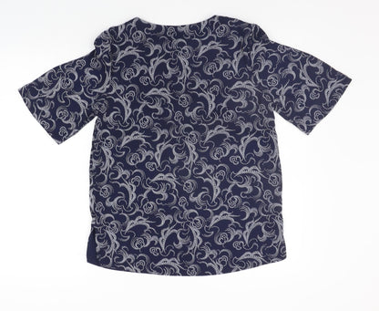 Womens UK Size 6 Marks and Spencer Blue Basic Blouse