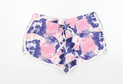 Primark Womens Multicoloured Geometric  Cut-Off Shorts Size S - Elasticated Waist