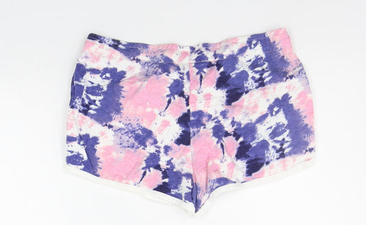 Primark Womens Multicoloured Geometric  Cut-Off Shorts Size S - Elasticated Waist