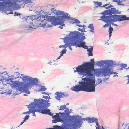 Primark Womens Multicoloured Geometric  Cut-Off Shorts Size S - Elasticated Waist