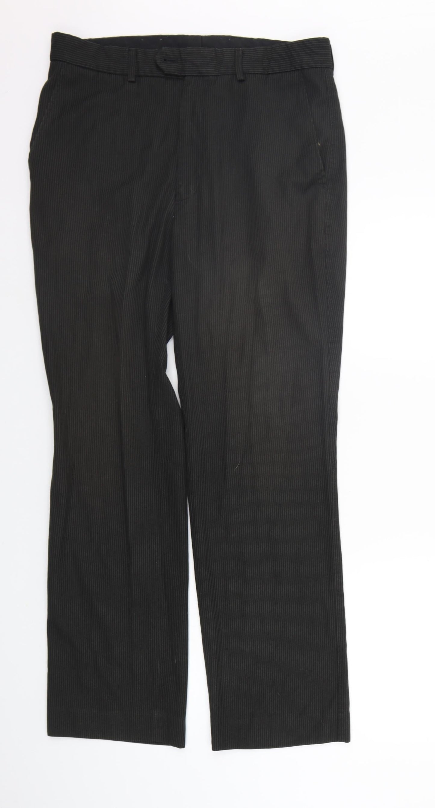 Womens UK Size 32 in F&F Regular Fit  Black Trousers