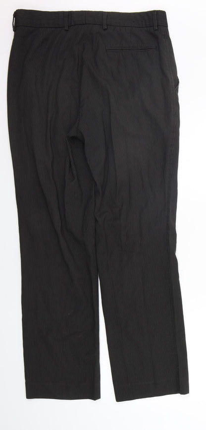 Womens UK Size 32 in F&F Regular Fit  Black Trousers