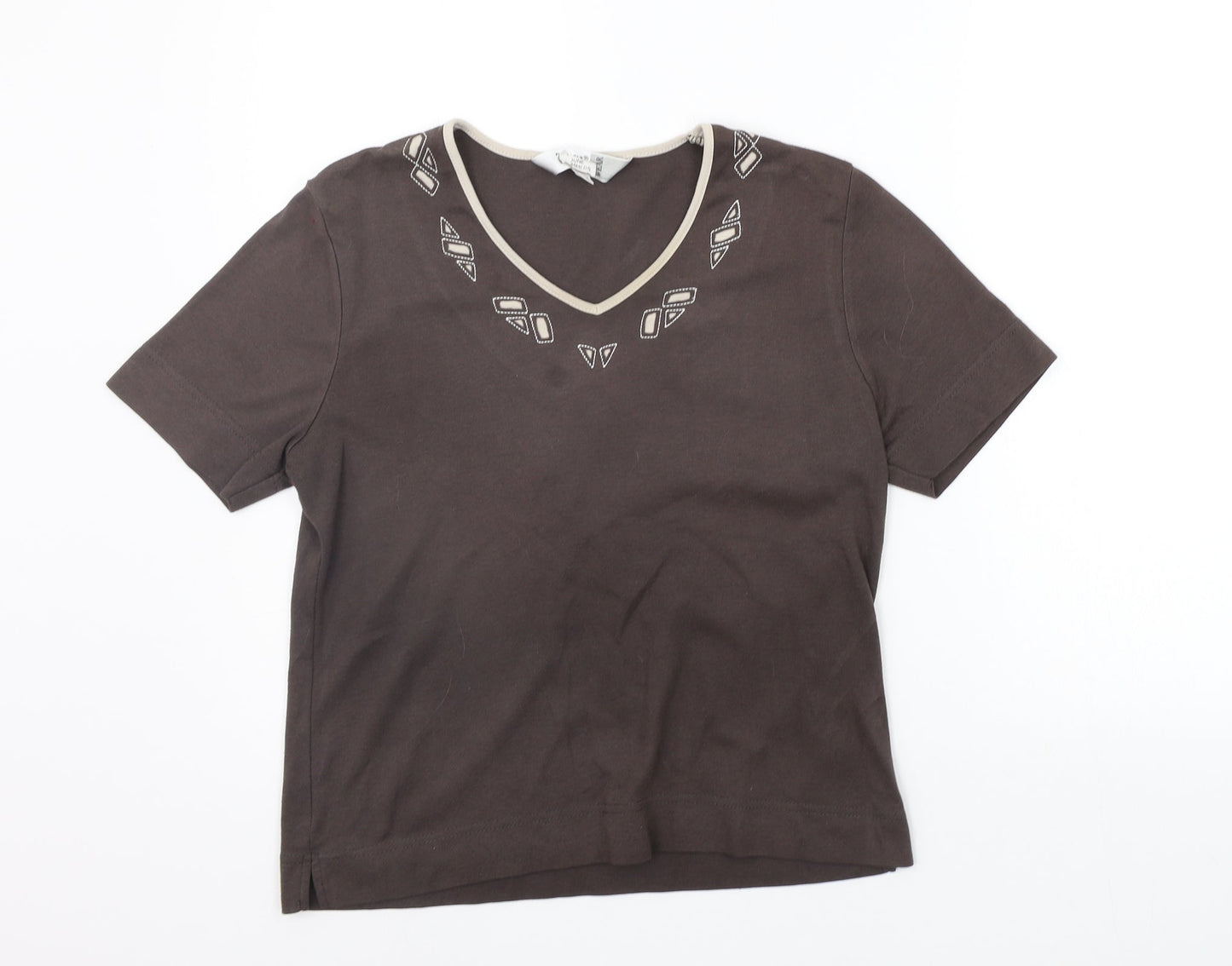 Womens UK Size 12 TIGI Grey Basic T-Shirt
