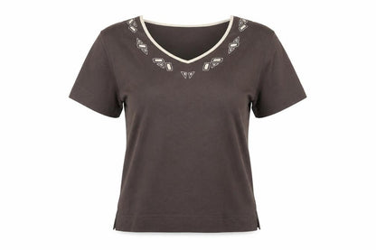 Womens UK Size 12 TIGI Grey Basic T-Shirt