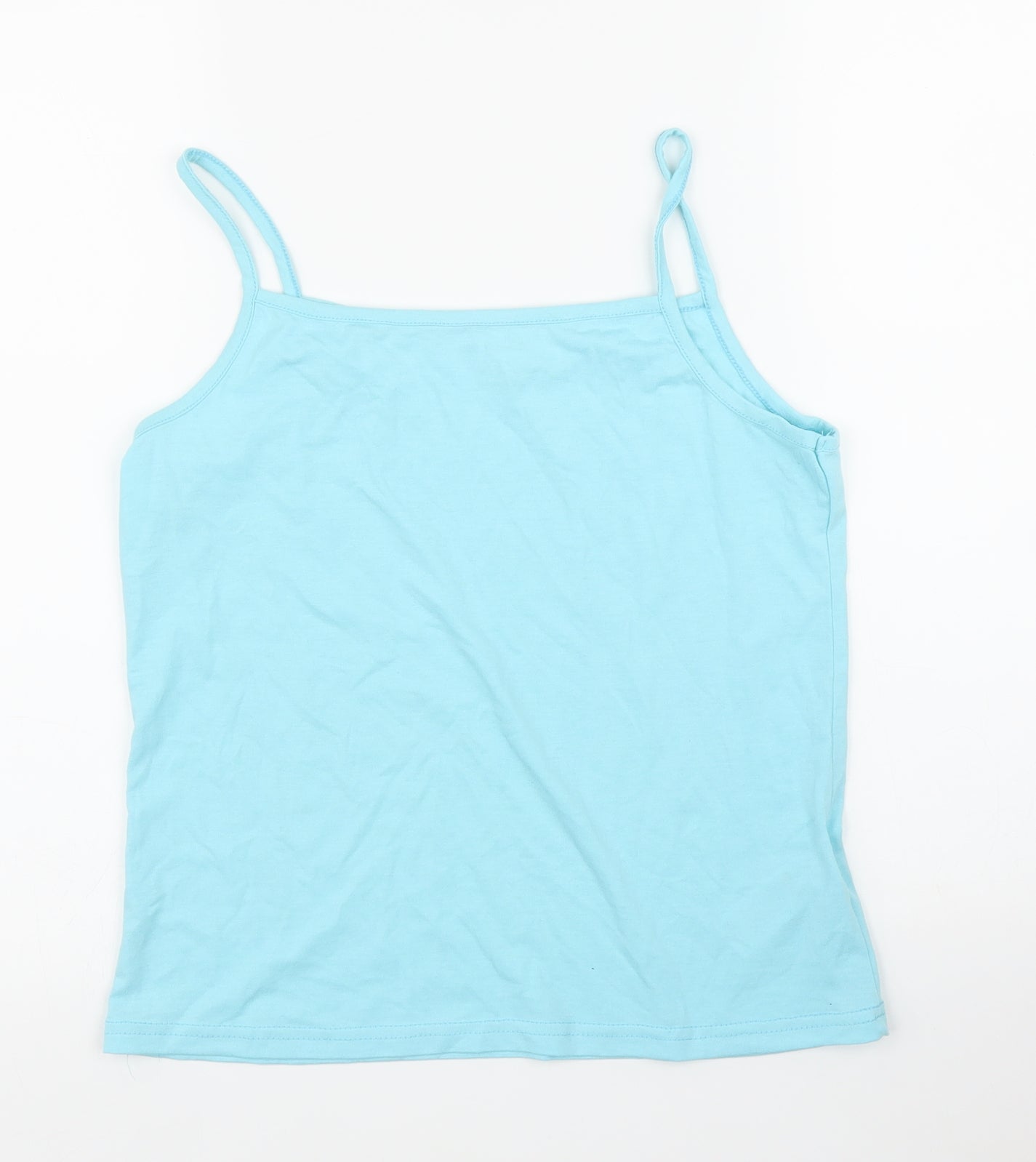 Womens UK Size 12 Apricot Blue Camisole Blouse