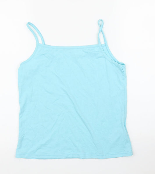 Womens UK Size 12 Apricot Blue Camisole Blouse
