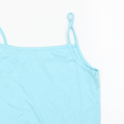 Womens UK Size 12 Apricot Blue Camisole Blouse