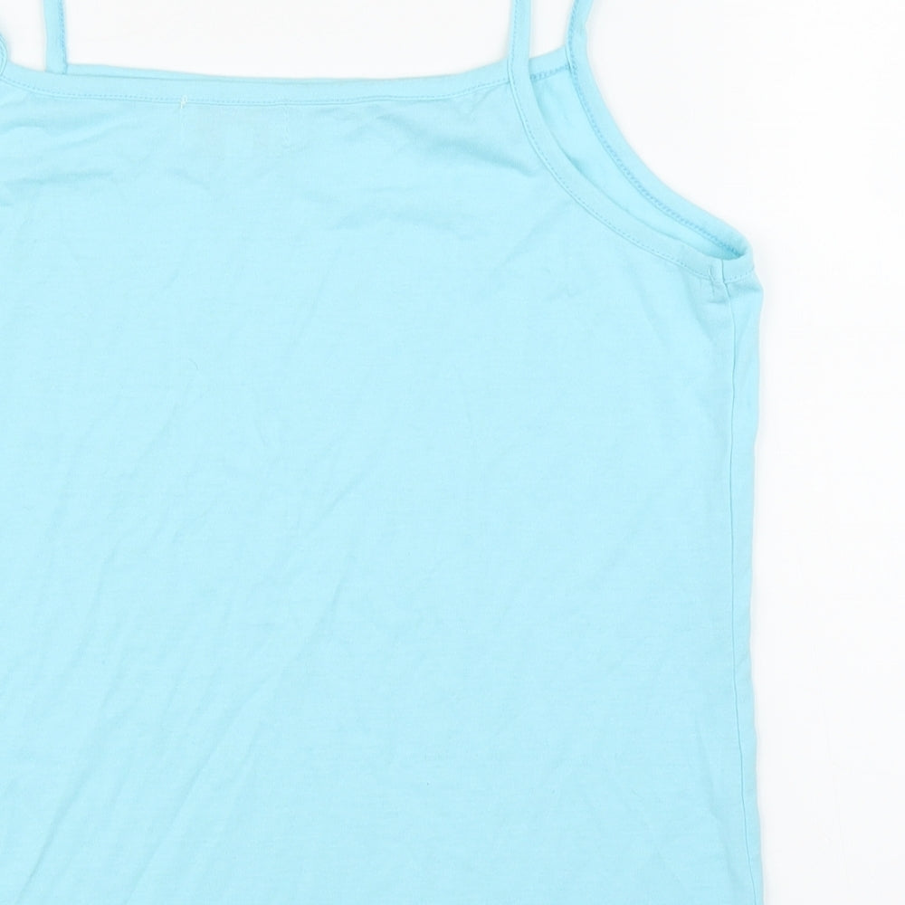 Womens UK Size 12 Apricot Blue Camisole Blouse