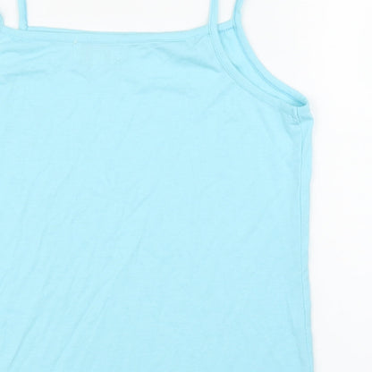 Womens UK Size 12 Apricot Blue Camisole Blouse