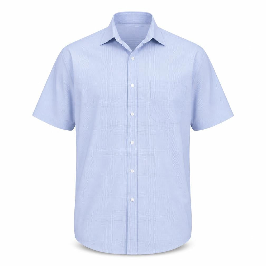 Mens UK Size 15.5 Debenhams Blue  Button-Up Short Sleeve Casual Shirt