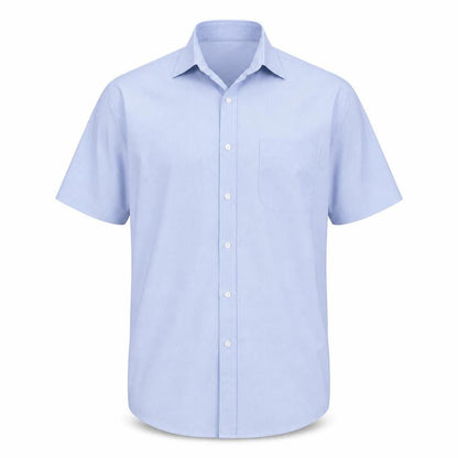 Mens UK Size 15.5 Debenhams Blue  Button-Up Short Sleeve Casual Shirt