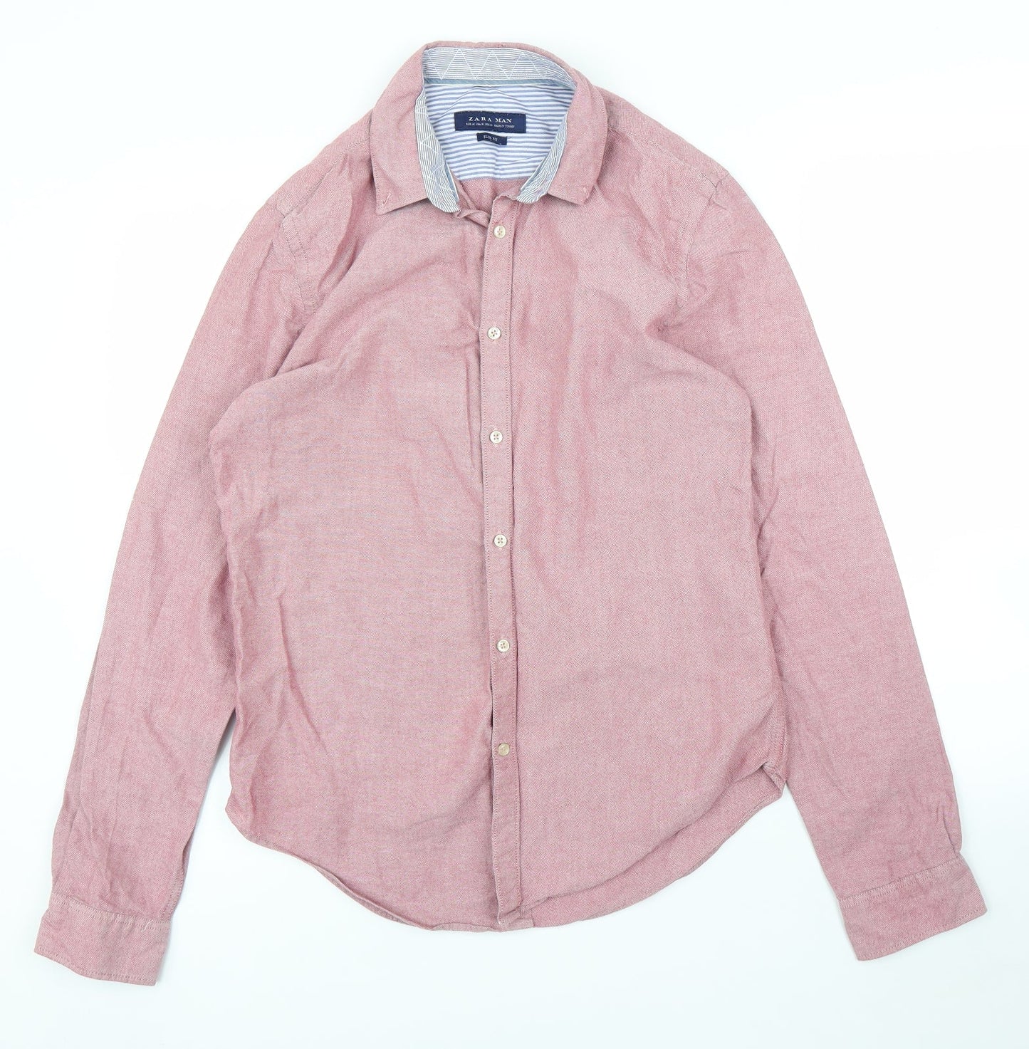 Zara Mens Purple    Button-Up Size M