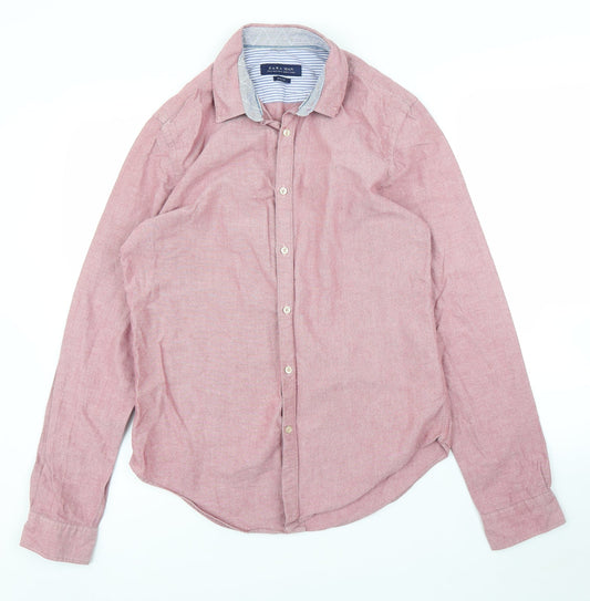 Zara Mens Purple    Button-Up Size M