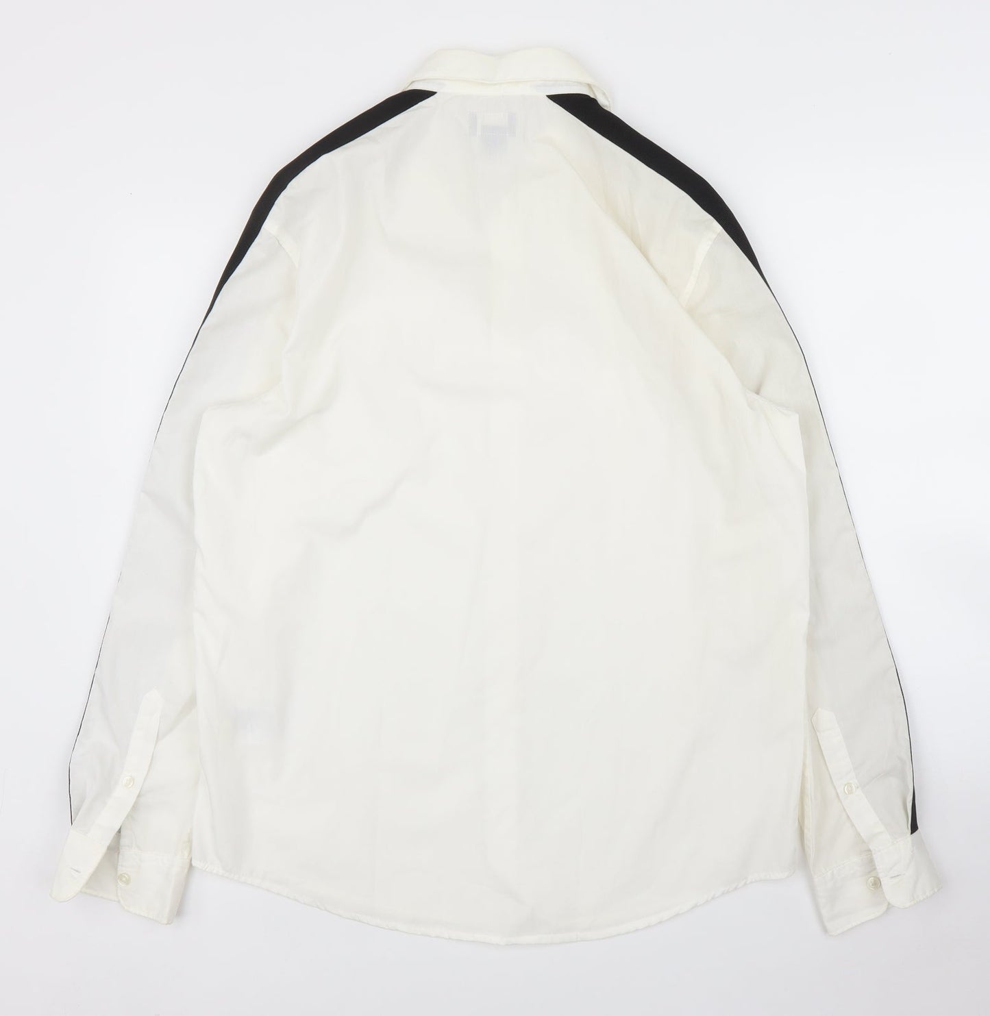 Mens UK Size M H&M White  Button-Up Long Sleeve Casual Shirt