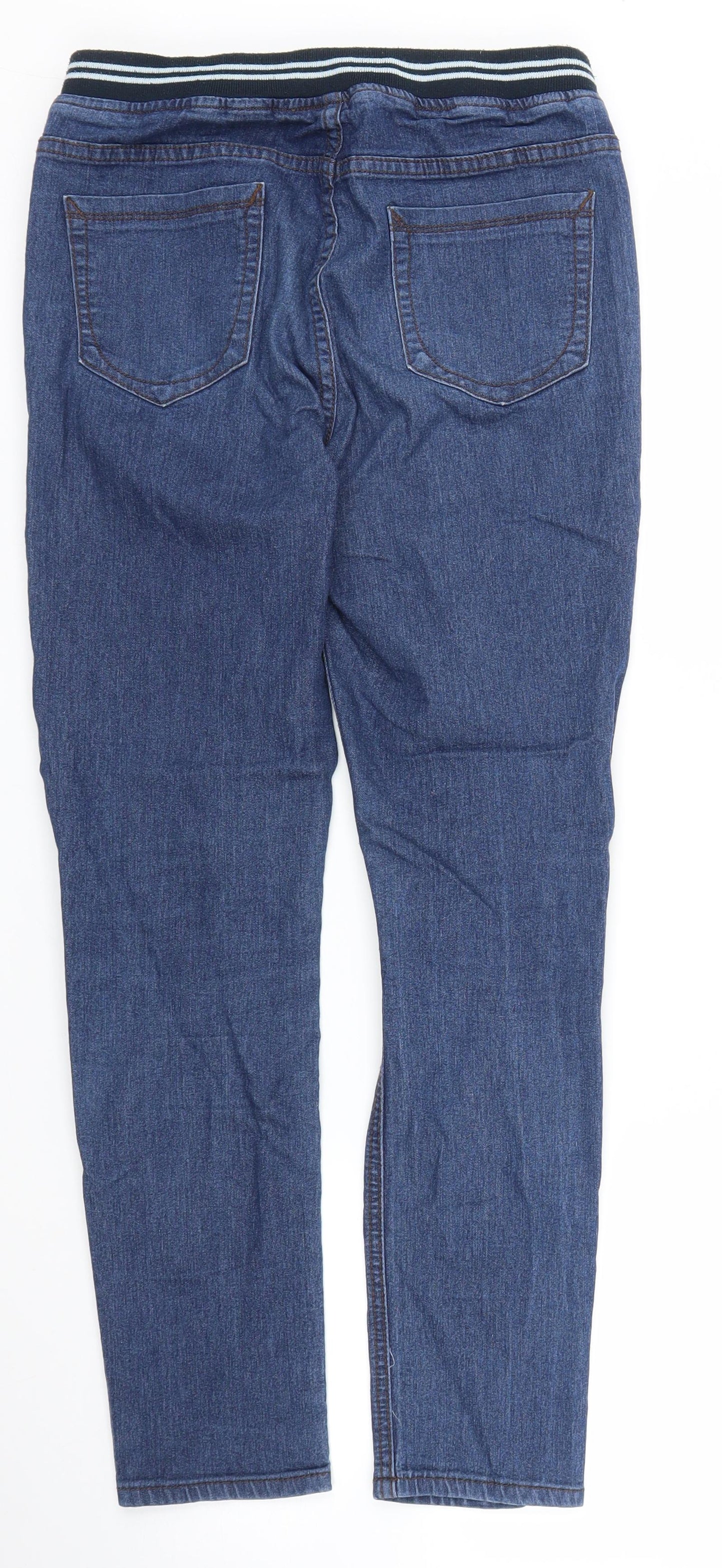 Womens UK Size S Preworn Regular Fit Straight Blue Jeans