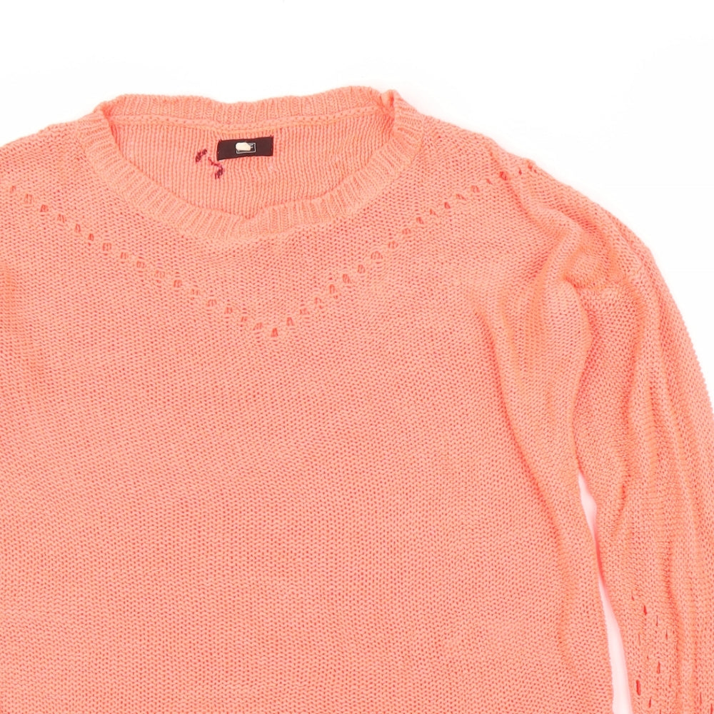 F&F Womens Orange   Pullover Jumper Size 10