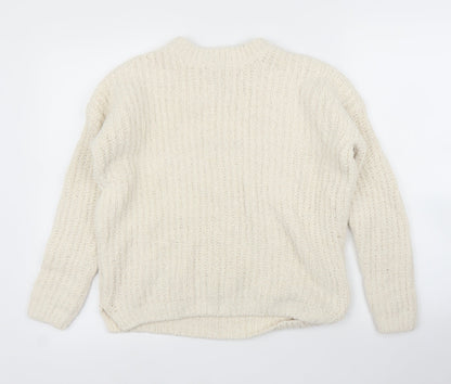 Womens UK Size S Papaya Ivory Pullover Jumper