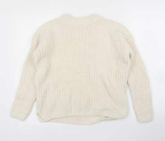 Womens UK Size S Papaya Ivory Pullover Jumper