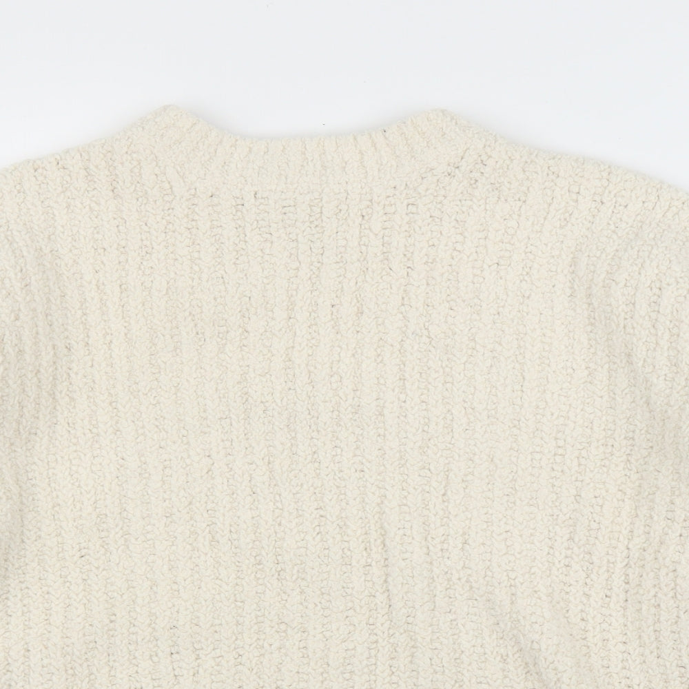 Womens UK Size S Papaya Ivory Pullover Jumper