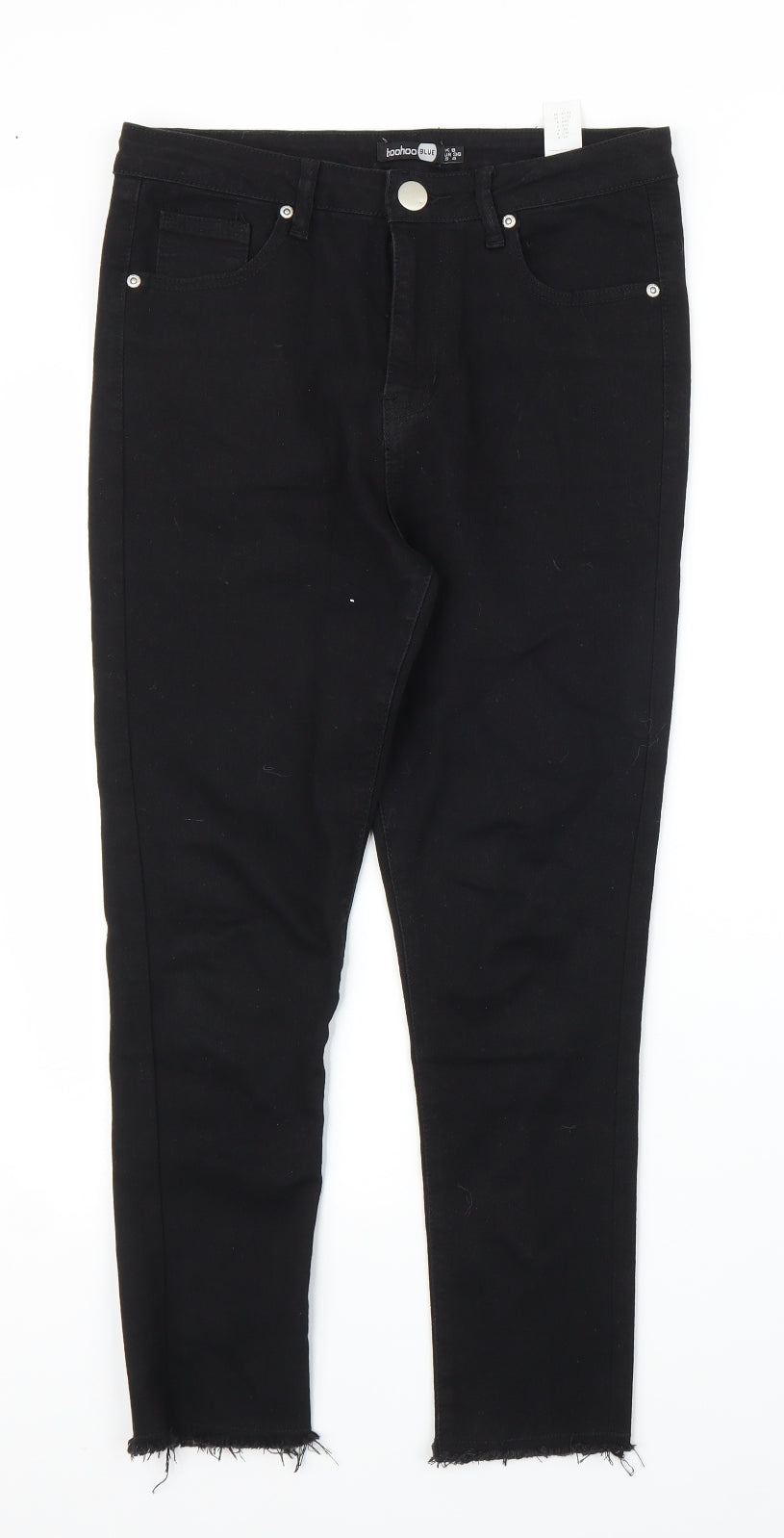 Boohoo Womens Black  Denim Skinny Jeans Size 8 L23 in