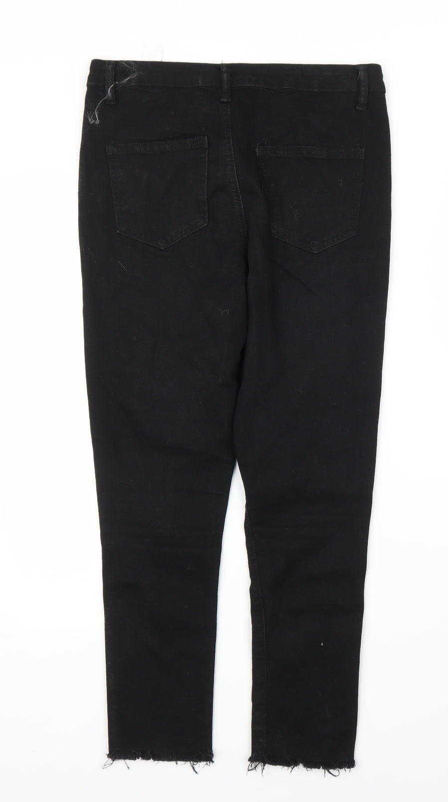 Boohoo Womens Black  Denim Skinny Jeans Size 8 L23 in