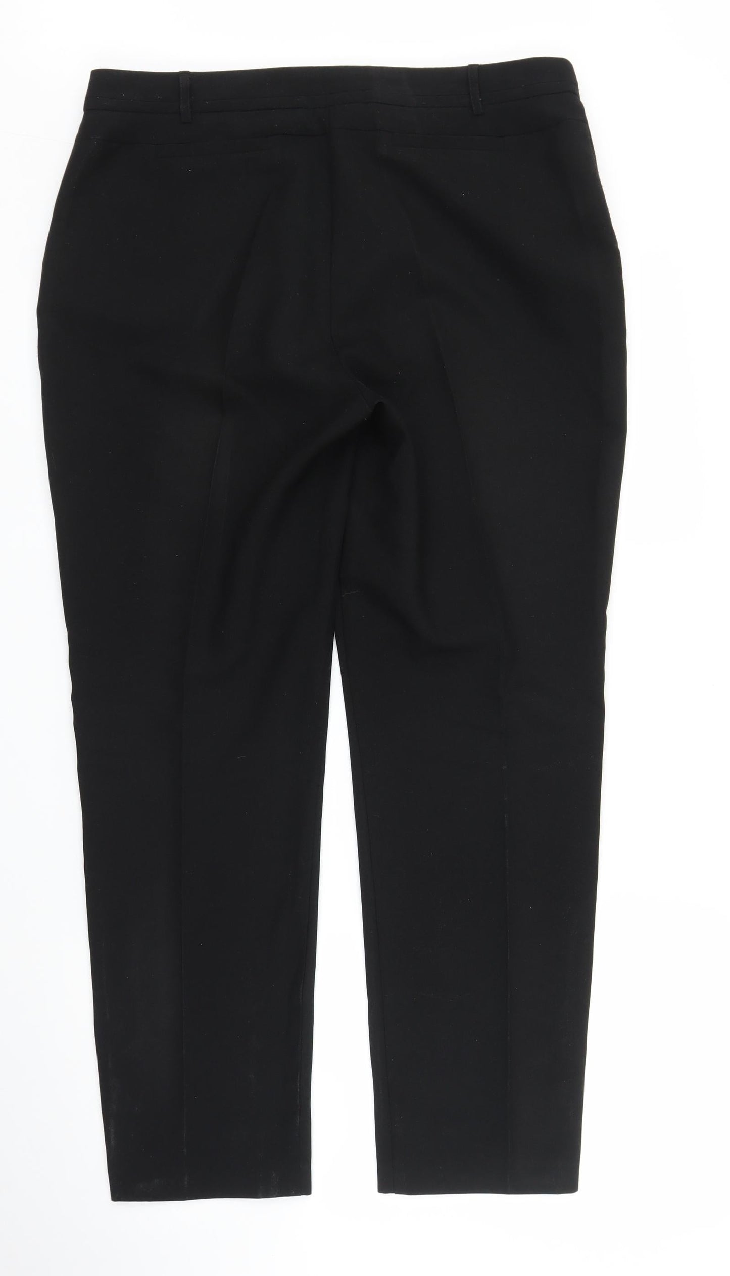 Peacocks Womens Black   Trousers  Size 14 L27 in