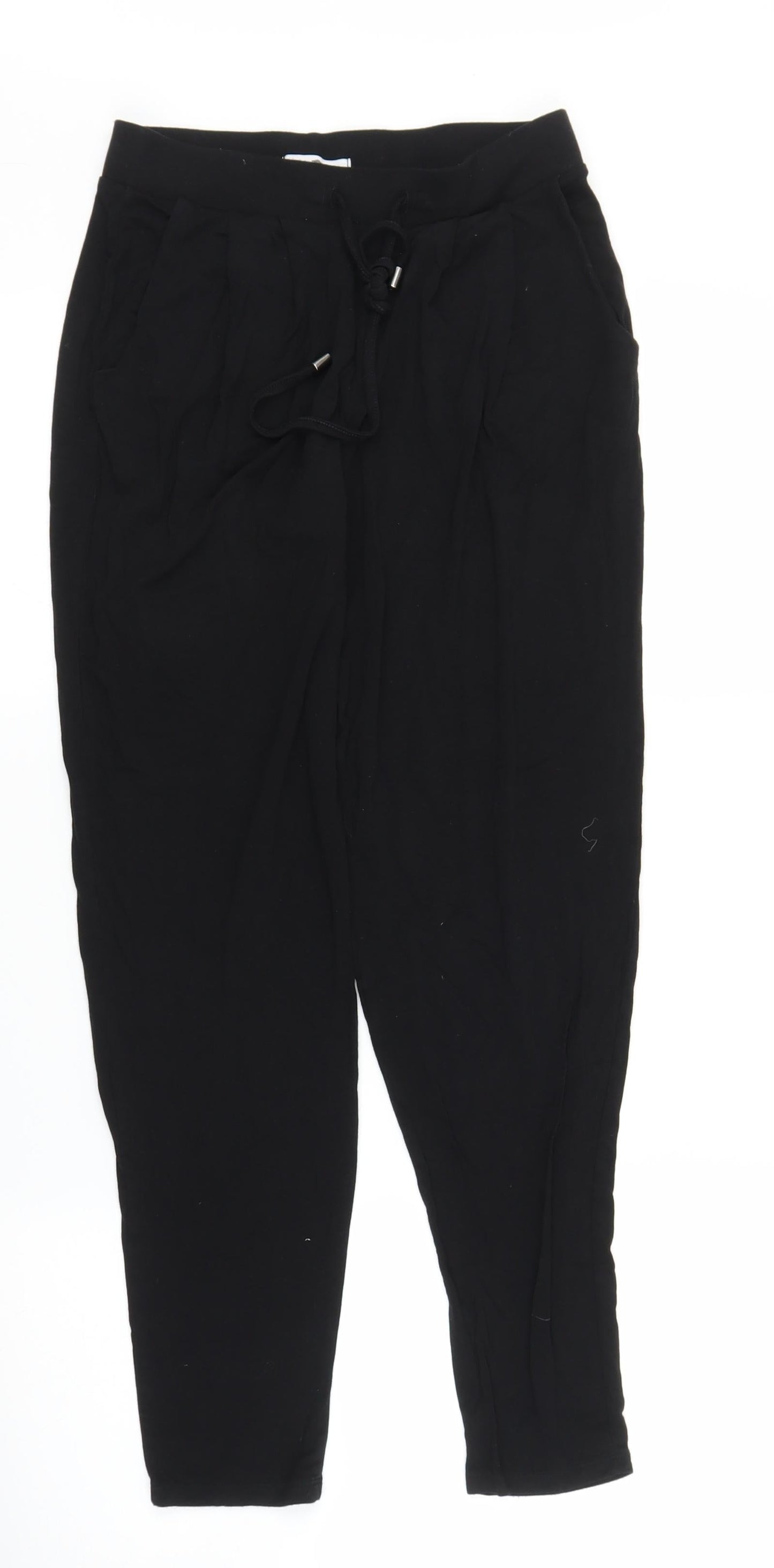 Womens UK Size 8 Papaya Regular Fit Bloomer Black Trousers