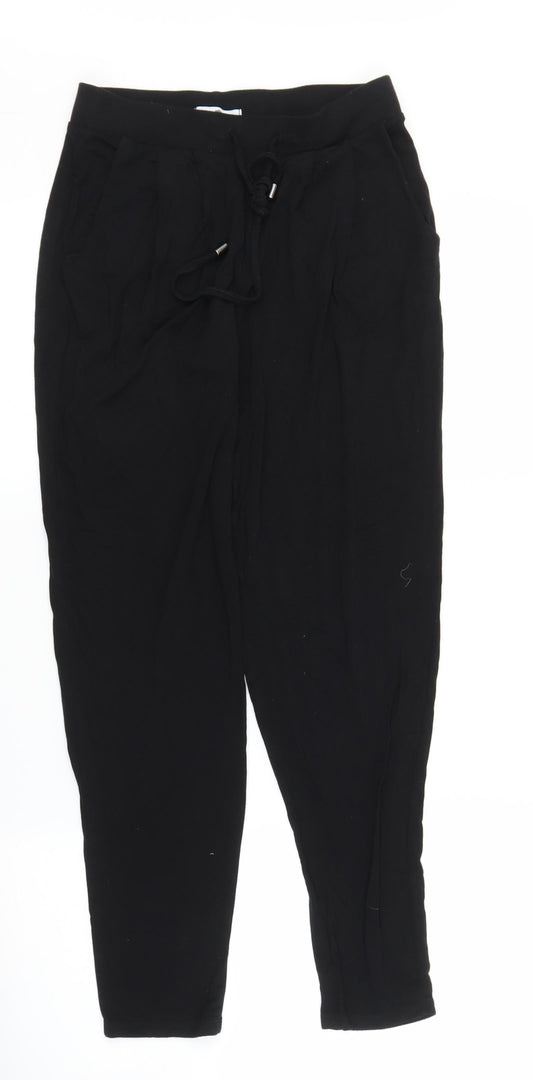 Womens UK Size 8 Papaya Regular Fit Bloomer Black Trousers