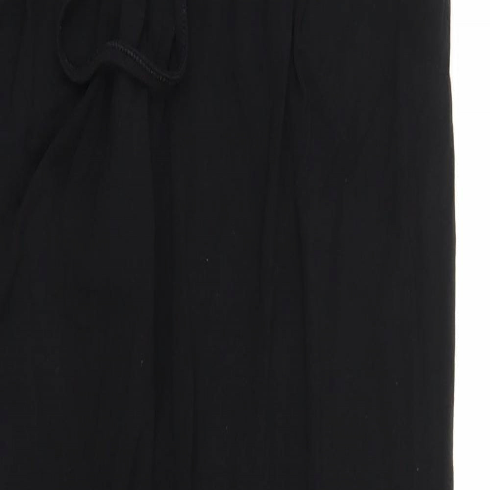 Womens UK Size 8 Papaya Regular Fit Bloomer Black Trousers