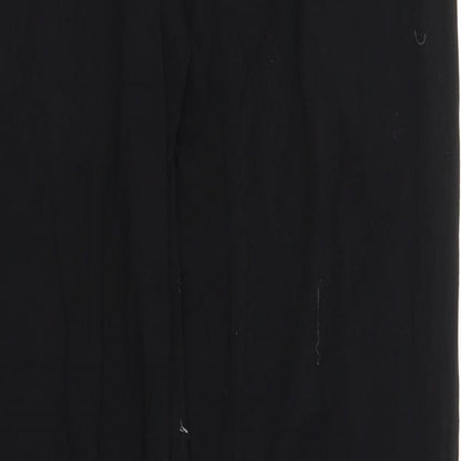 Womens UK Size 8 Papaya Regular Fit Bloomer Black Trousers