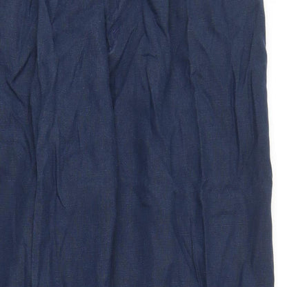 Womens UK Size 32 in Preworn Regular Fit Carpenter Blue Trousers