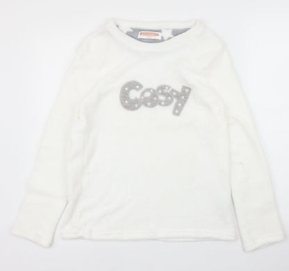 Preworn Womens White Solid  Top Pyjama Top Size M
