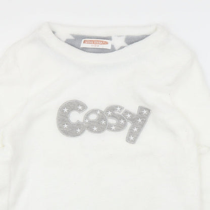 Preworn Womens White Solid  Top Pyjama Top Size M