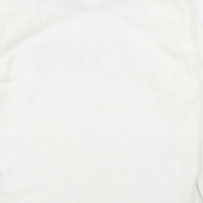 Preworn Womens White Solid  Top Pyjama Top Size M