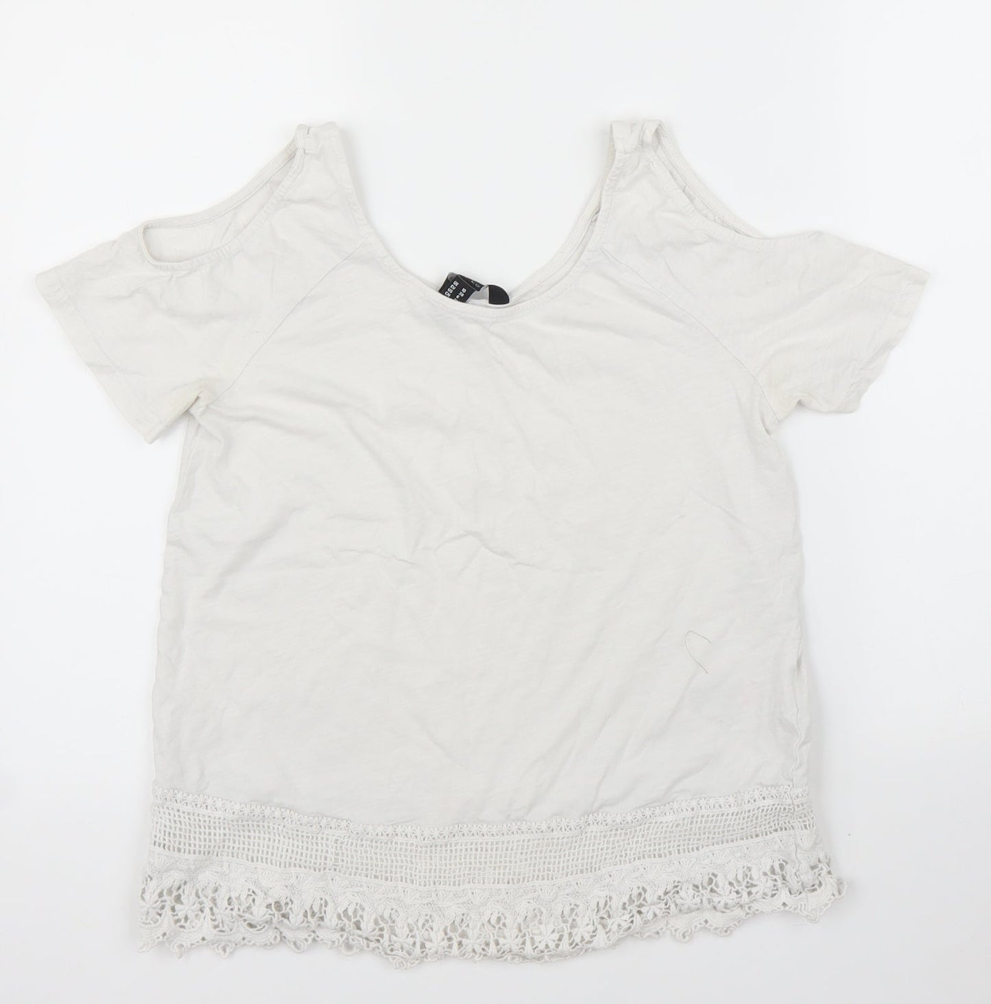 Womens UK Size 10 New Look White Basic Blouse