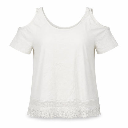Womens UK Size 10 New Look White Basic Blouse