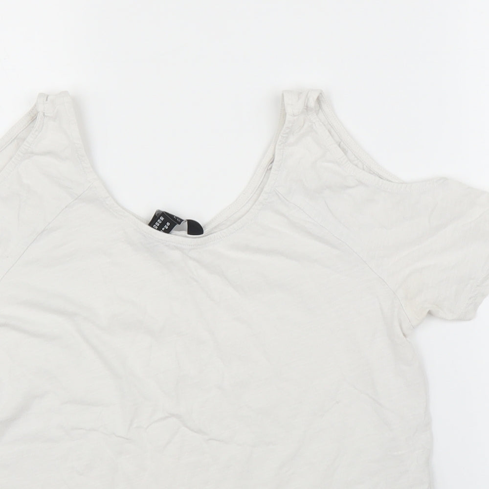 Womens UK Size 10 New Look White Basic Blouse