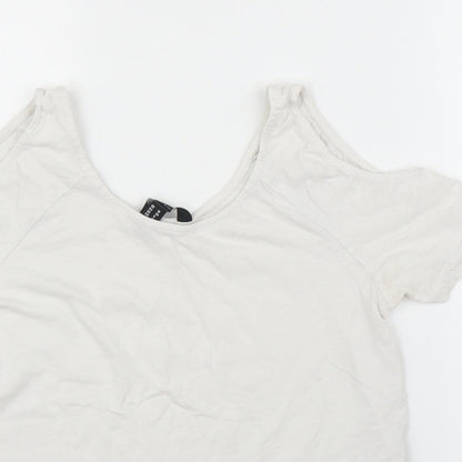 Womens UK Size 10 New Look White Basic Blouse