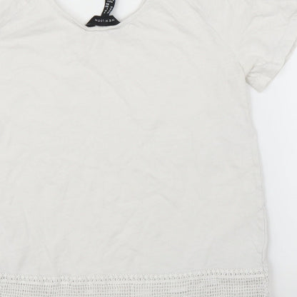 Womens UK Size 10 New Look White Basic Blouse