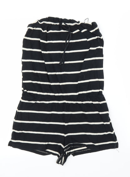 Topshop Womens Blue Striped  Romper One-Piece Size 10