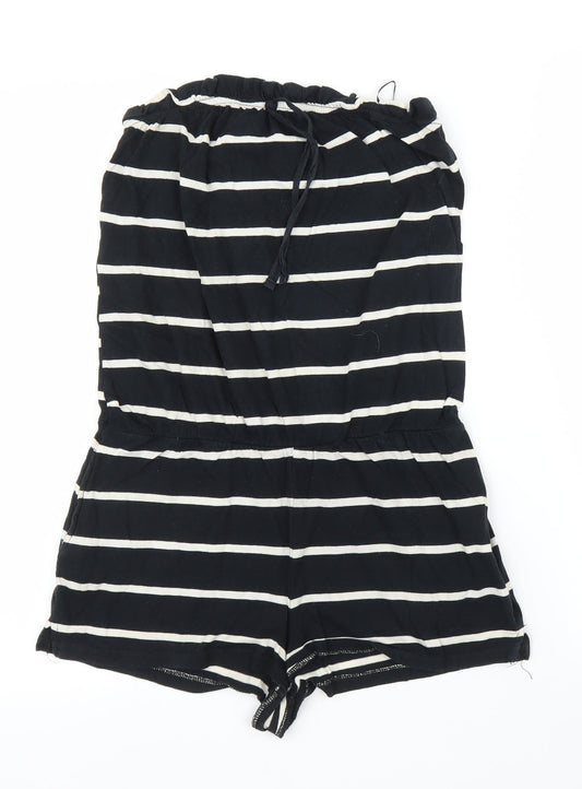 Topshop Womens Blue Striped  Romper One-Piece Size 10