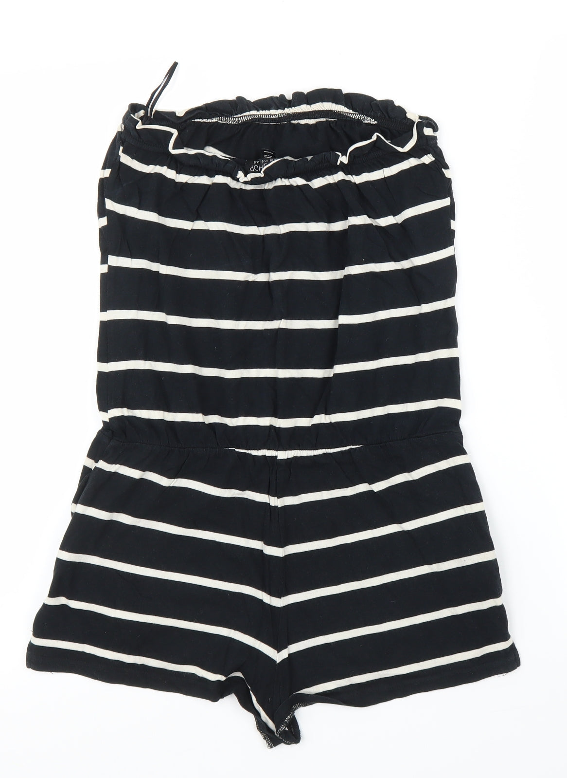 Topshop Womens Blue Striped  Romper One-Piece Size 10