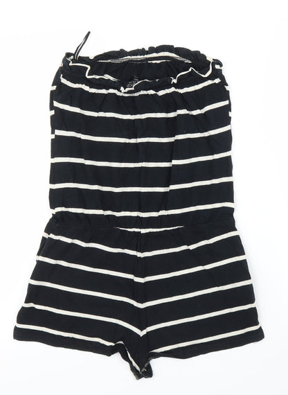 Topshop Womens Blue Striped  Romper One-Piece Size 10