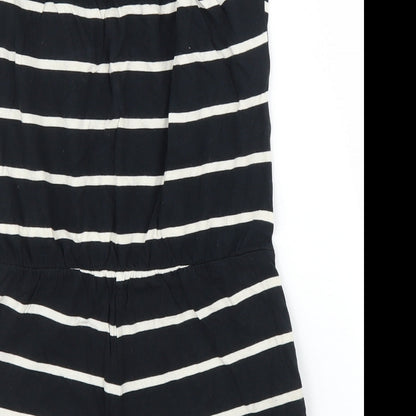 Topshop Womens Blue Striped  Romper One-Piece Size 10